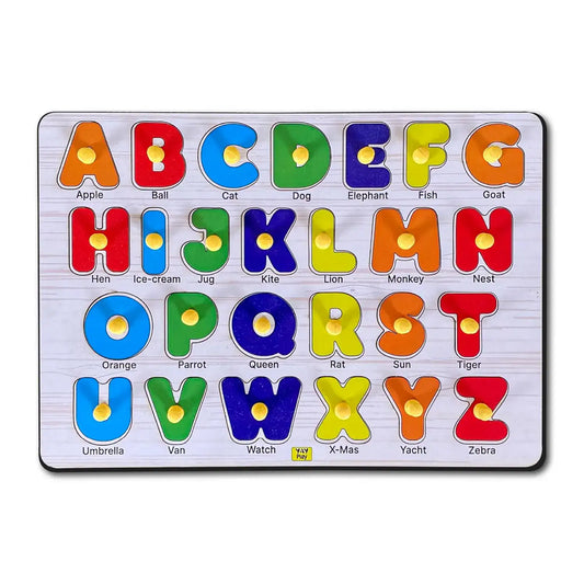 Capital Letter Peg and Knob Board 2+ Years - Mini Leaves