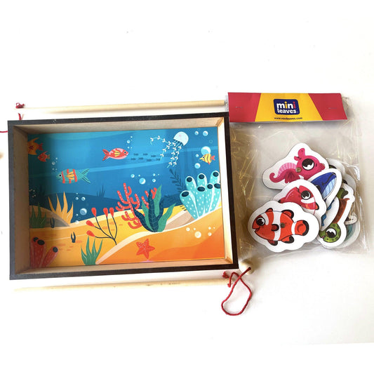 Wooden Magnetic Fishing Game for Kids 3+ Years - Mini Leaves