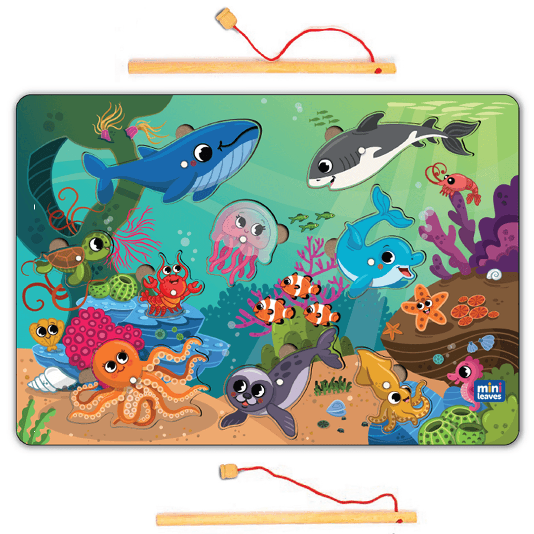 2 in 1 wooden fishing game 3+ Years - Mini Leaves