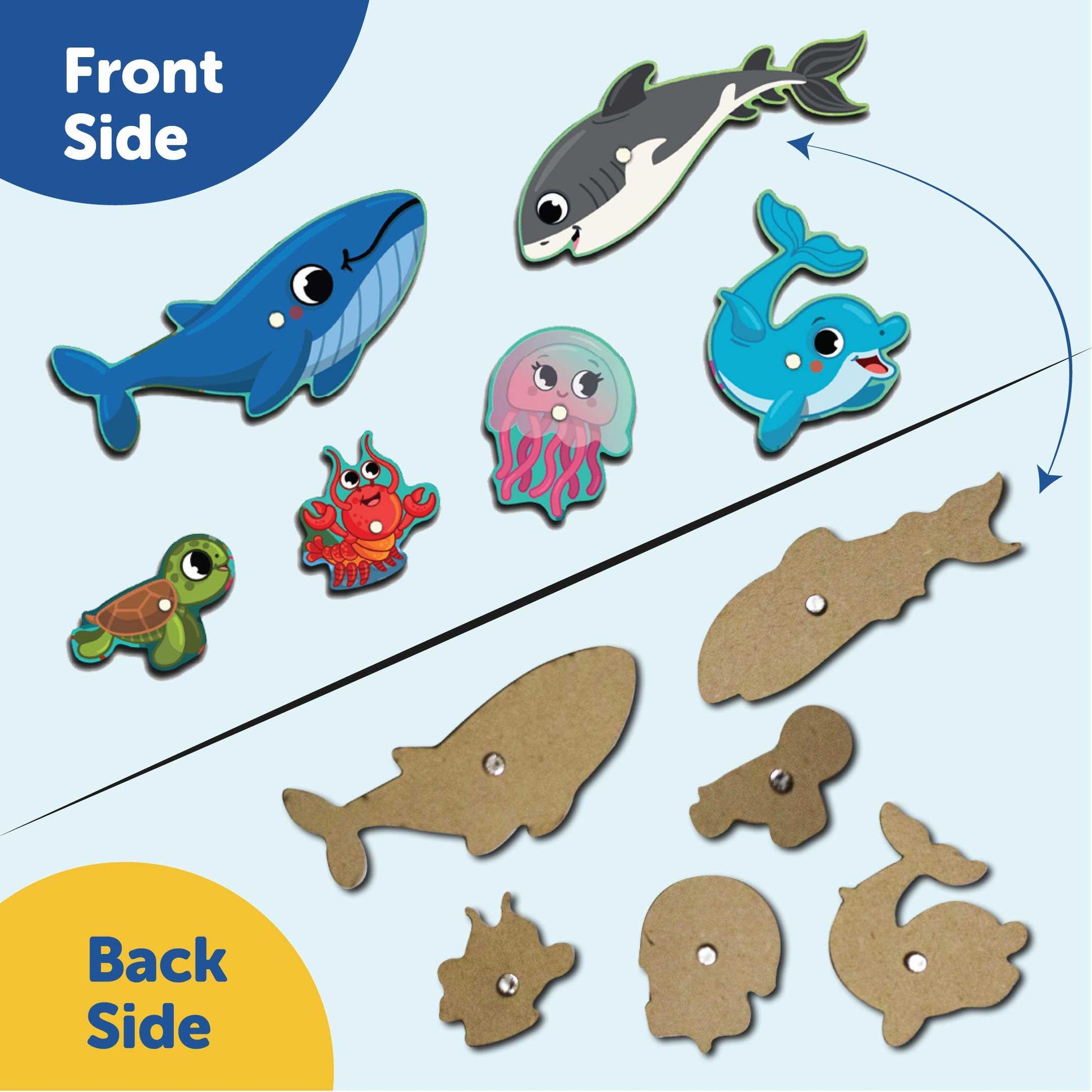 2 in 1 wooden fishing game 3+ Years - Mini Leaves