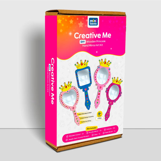 Decorate Your Own DIY Princess Mirrors Paint Art and Craft Kits for Girls age 6+ Set of 4
