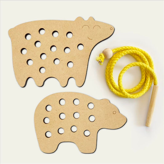 Lacing Activity Toy for 3+ Years Set of 2