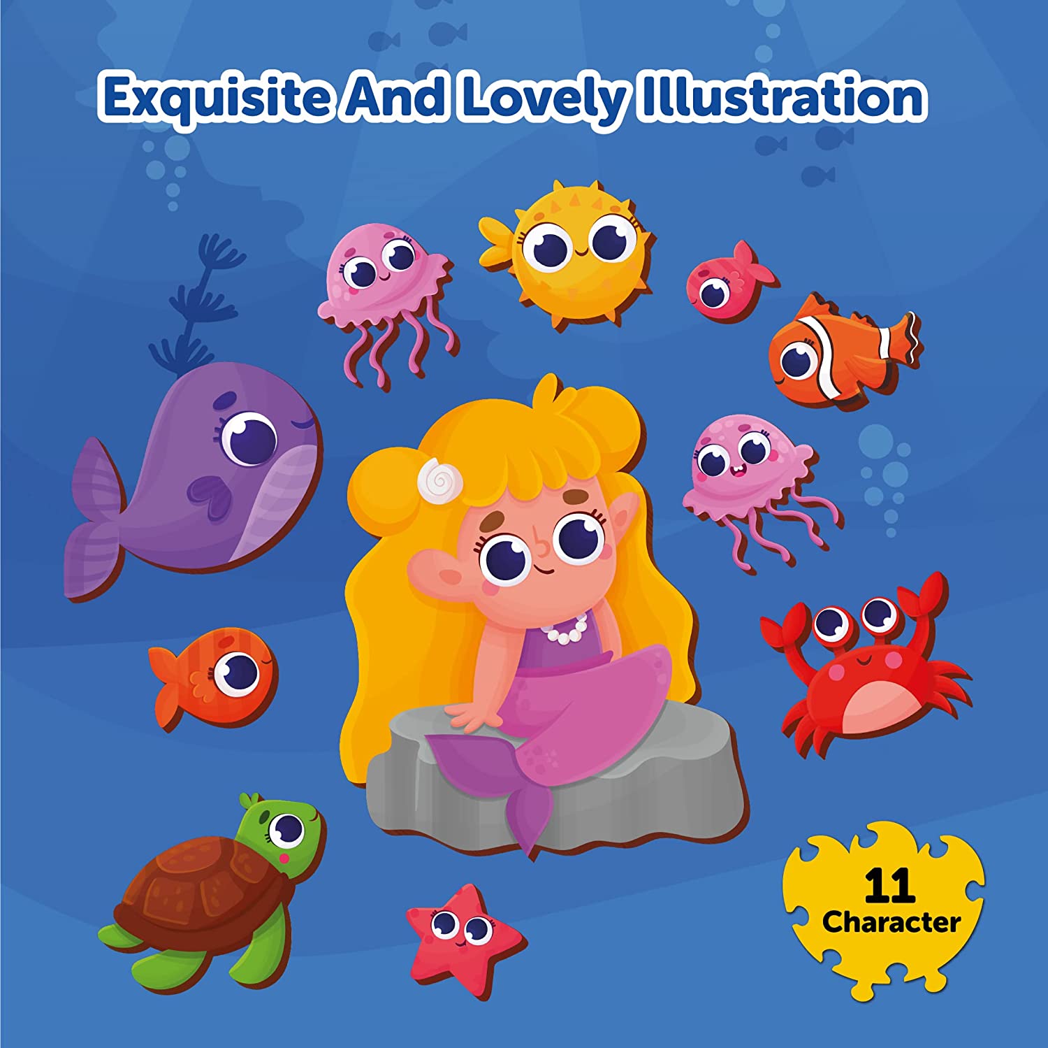 Mermaid Art Puzzle DIY Puzzle with Unique Design 4+ Years - Mini Leaves