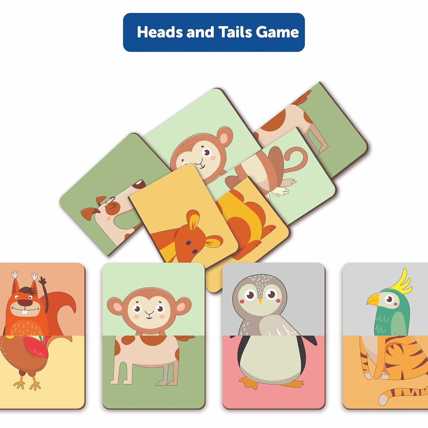 Head and Tail- 2 Pieces Matching Puzzle