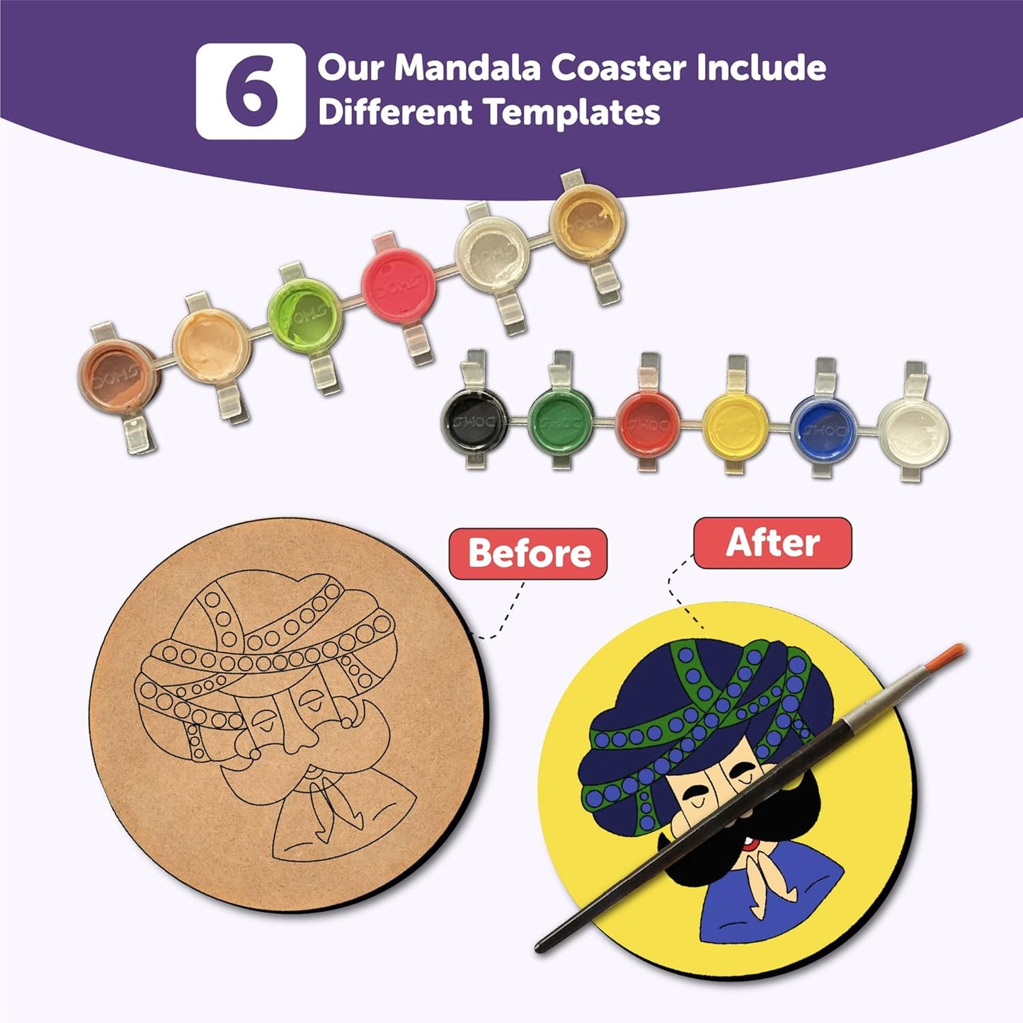 Mandala Tea Coasters Art and Craft Kit 9+ years Advance