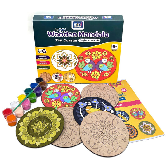 Mandala Tea Coasters Art and Craft Kit 6+ Years- Beginner