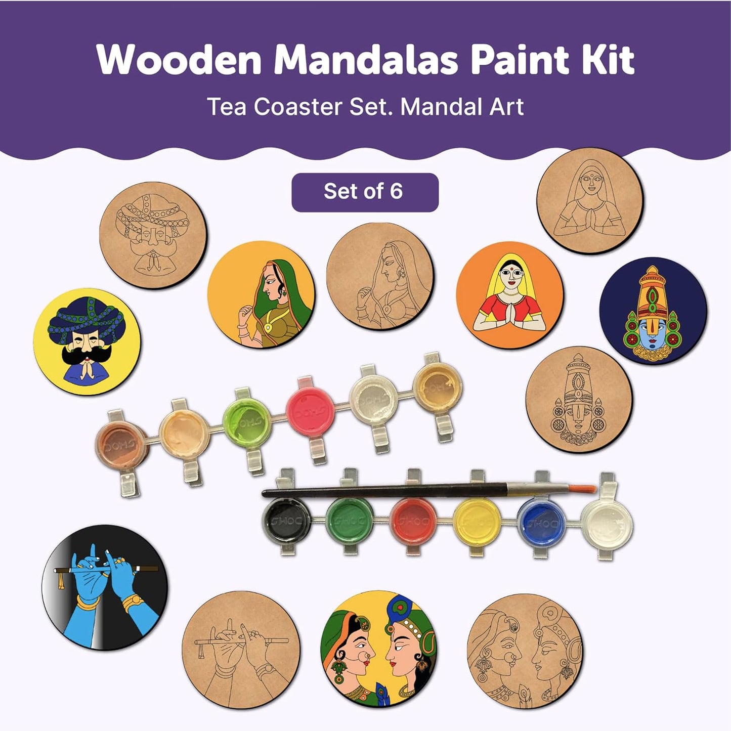 Mandala Tea Coasters Art and Craft Kit 9+ years Advance