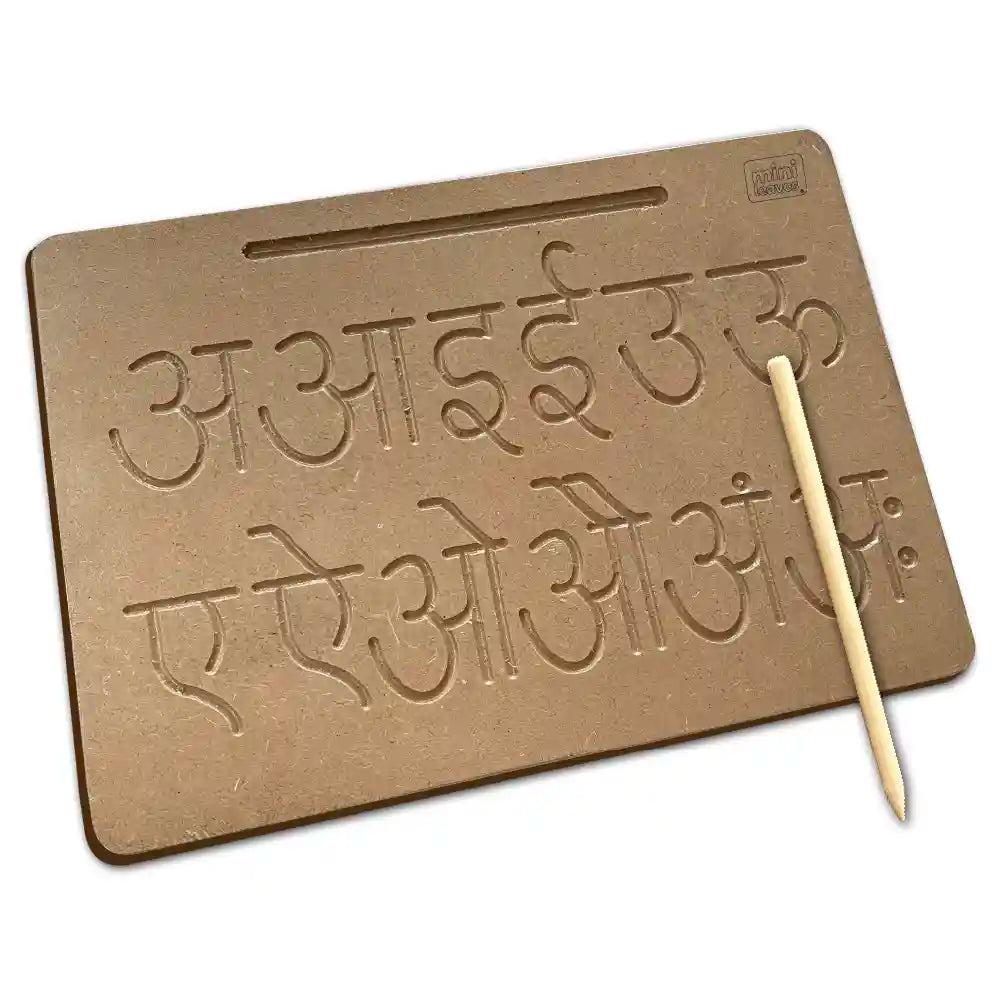 Hindi Alphabet Tracing Board 3+ Years - Mini Leaves