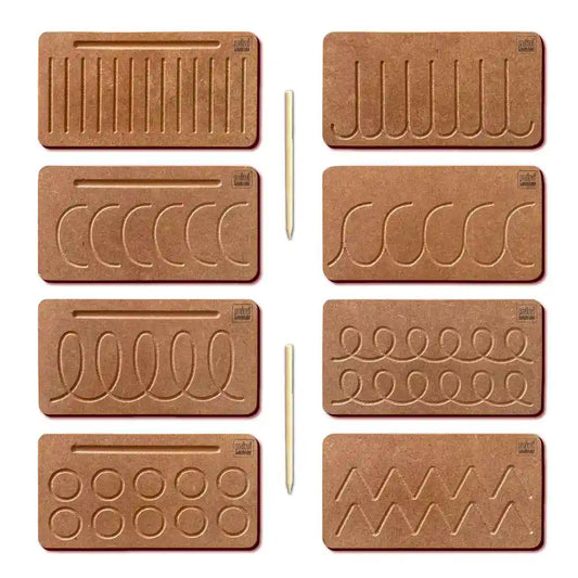 Patterns Prewriting Tracing Board  Set of 4 for 3+ Years - Mini Leaves