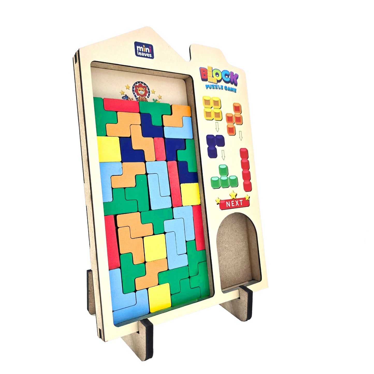 Mini Leaves Wooden Building Blocks Game | Interactive Multi-player Educational Toys for 3+Kids