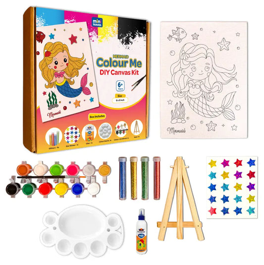 Colour Me Mermaid DIY Canvas Art Kit 6+ Years