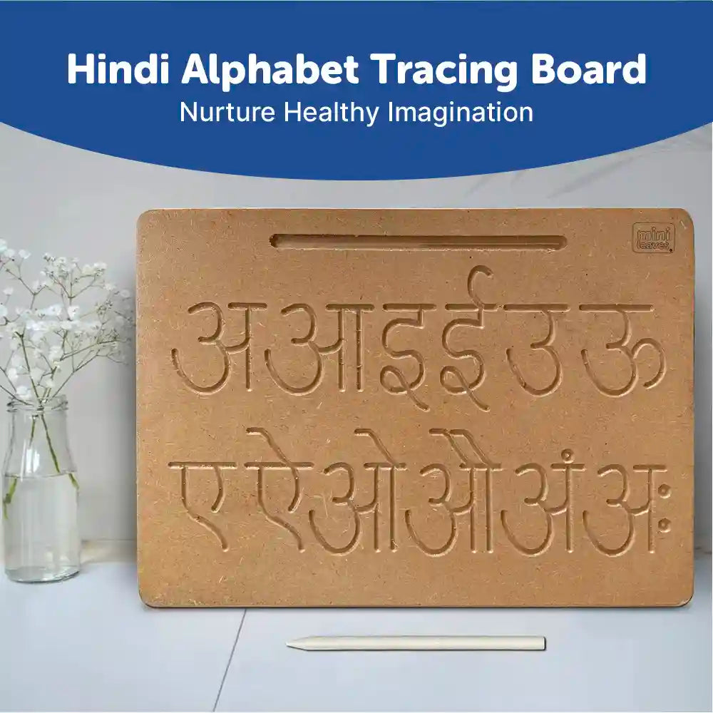 Hindi Alphabet Tracing Board 3+ Years - Mini Leaves