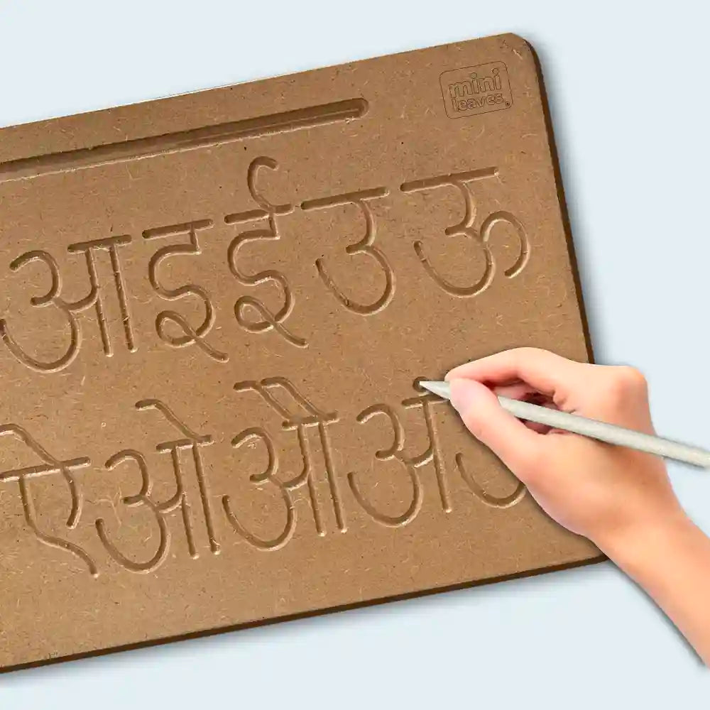 Hindi Alphabet Tracing Board 3+ Years - Mini Leaves