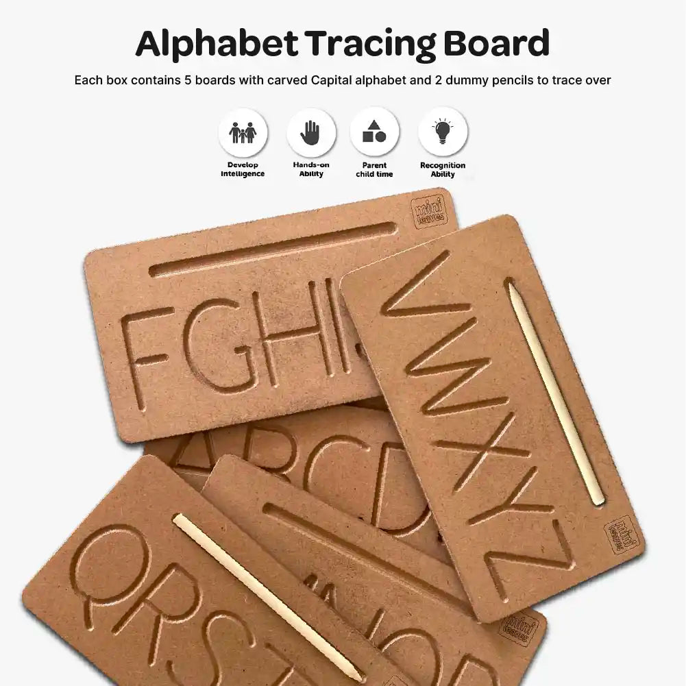 Capital Letter Progressive Learning Tracing Board 3+ Years - Mini Leaves