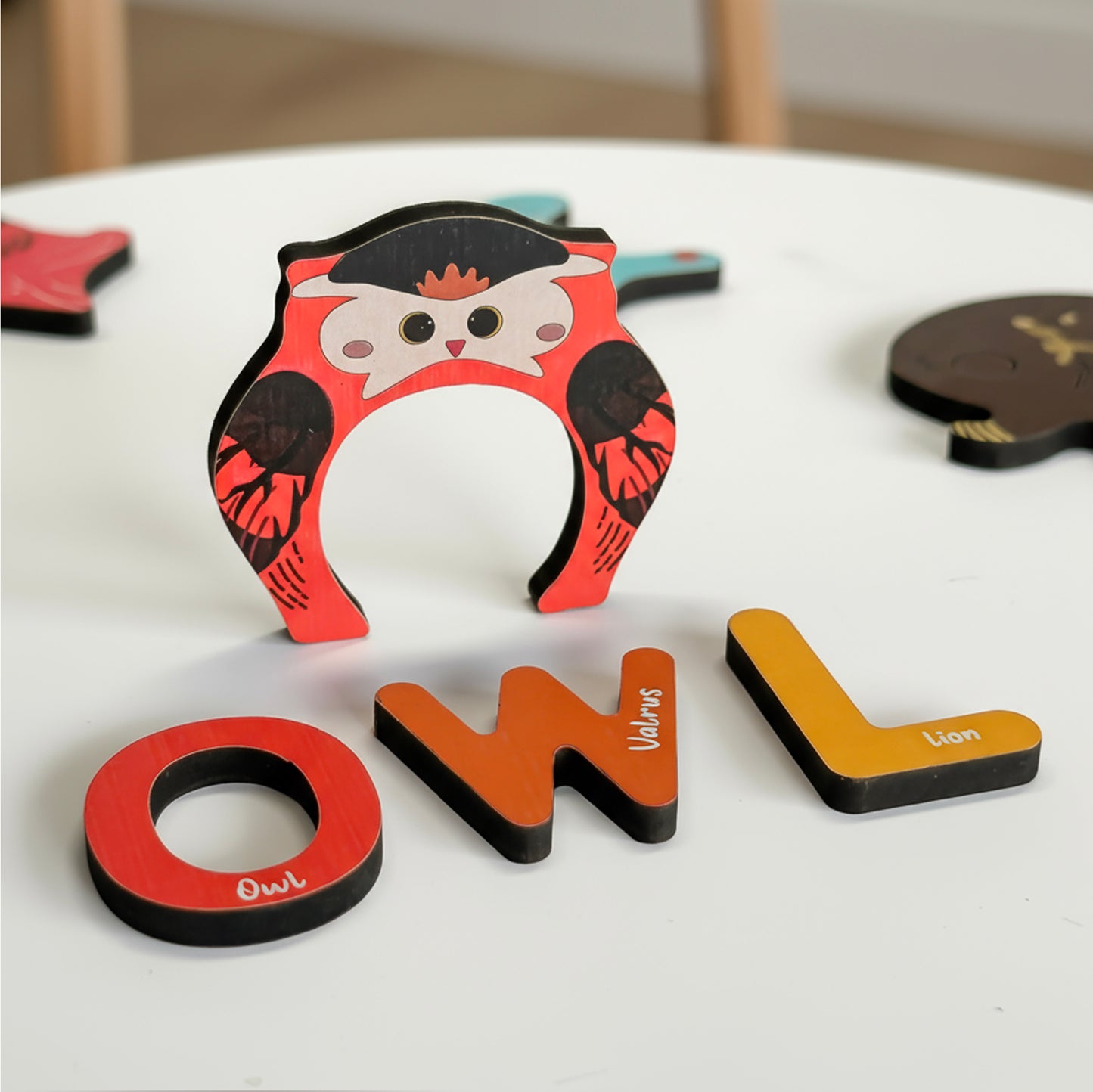 Mini Leaves A to Z Wooden Animal Alphabet Puzzles Set - 52 Pieces