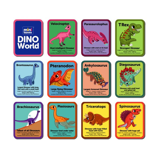 Dinosaurs Flash Knowledge Cards (3-5 Years) - Mini Leaves