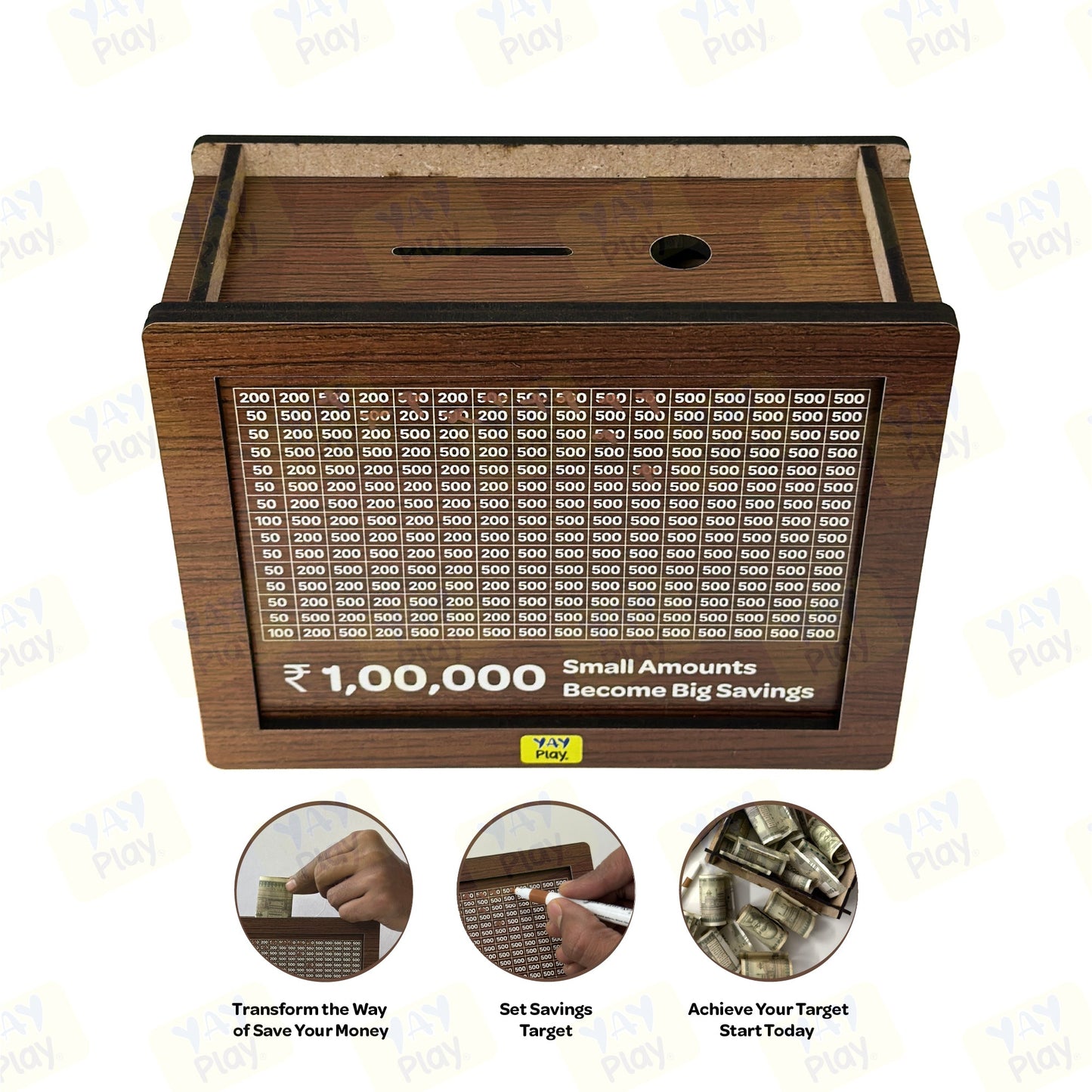 YaY Play 1,00,000 Rupees Money Saving Challenge Box