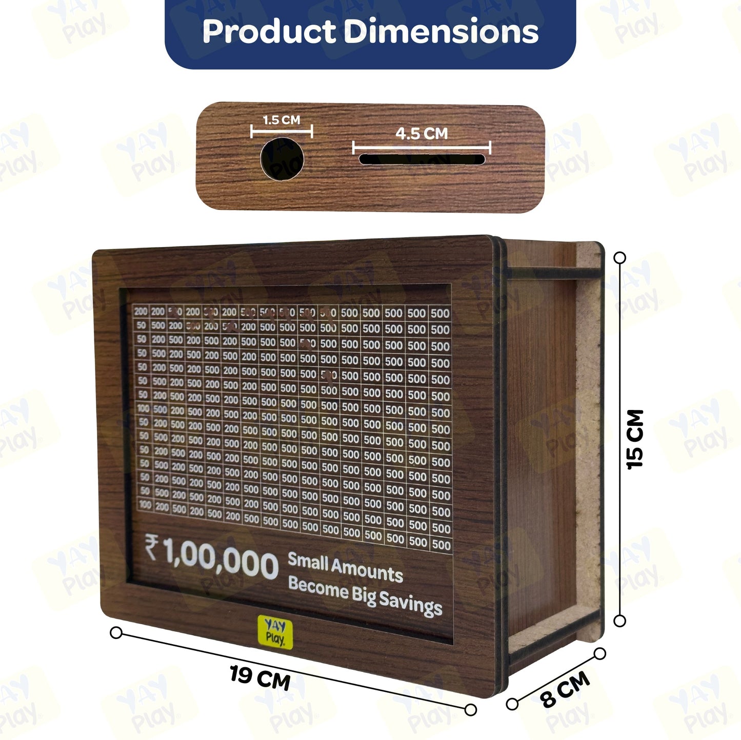 YaY Play 1,00,000 Rupees Money Saving Challenge Box
