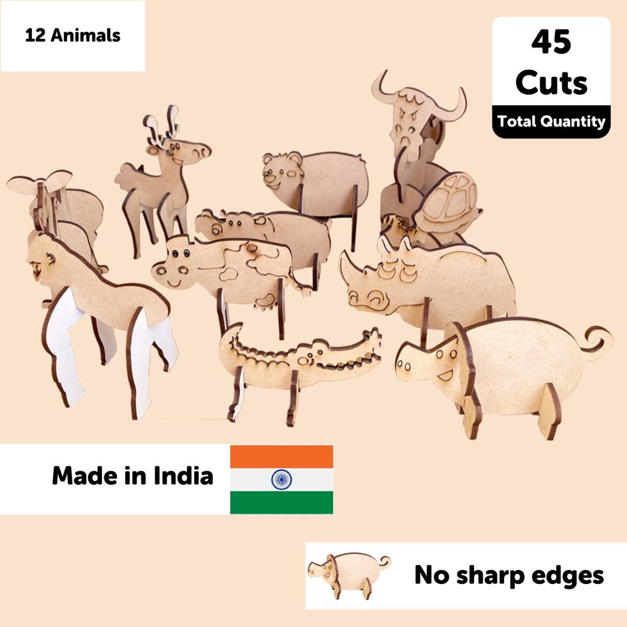 3D DIY Animals Puzzles 4+ Years - Mini Leaves