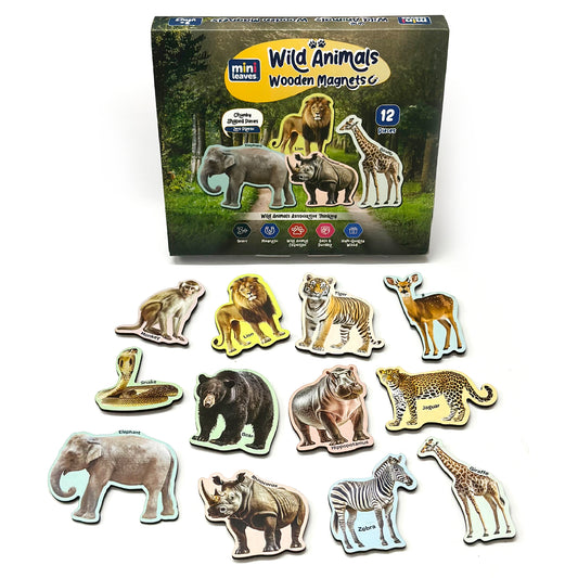 Wild Animal Wooden Fridge Magnets 3+ Years