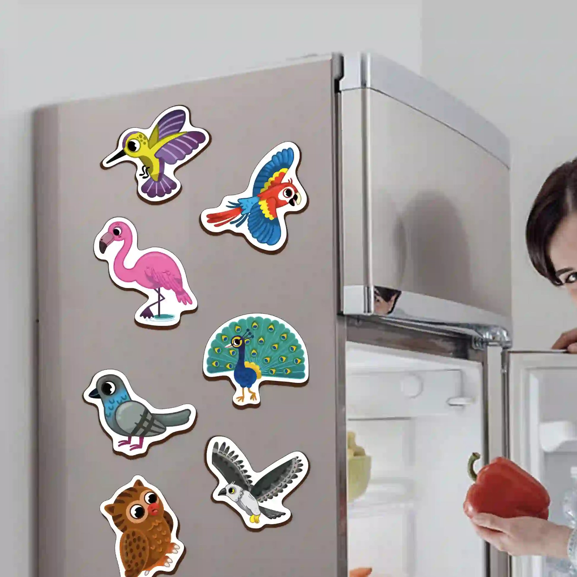 Fridge Magnetic Birds Set of 10 2+ Years - Mini Leaves