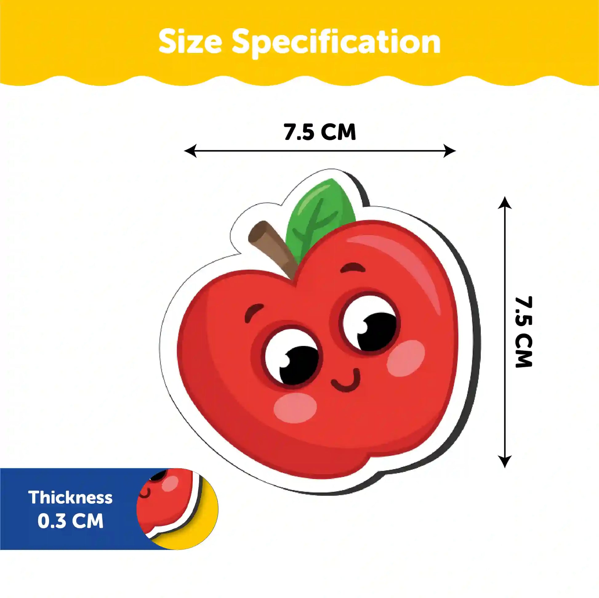 Fridge Magnetic Fruits Set of 11 2+ Years - Mini Leaves