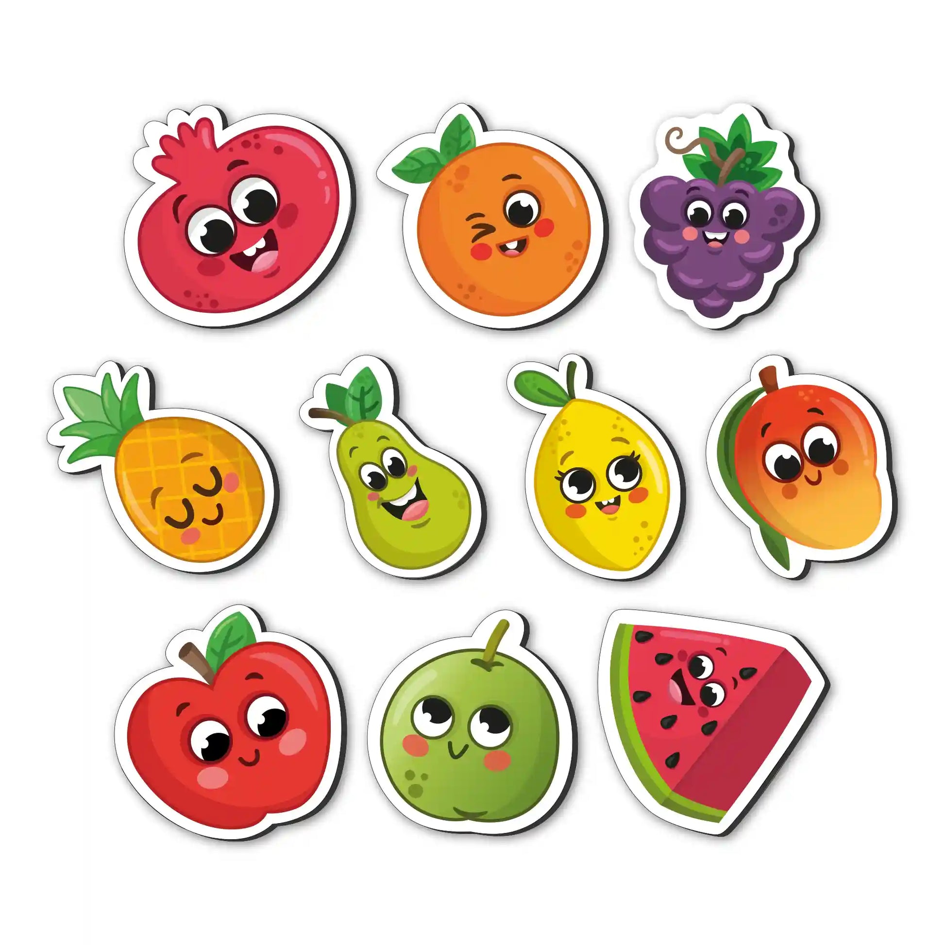 Fridge Magnetic Fruits Set of 11 2+ Years - Mini Leaves