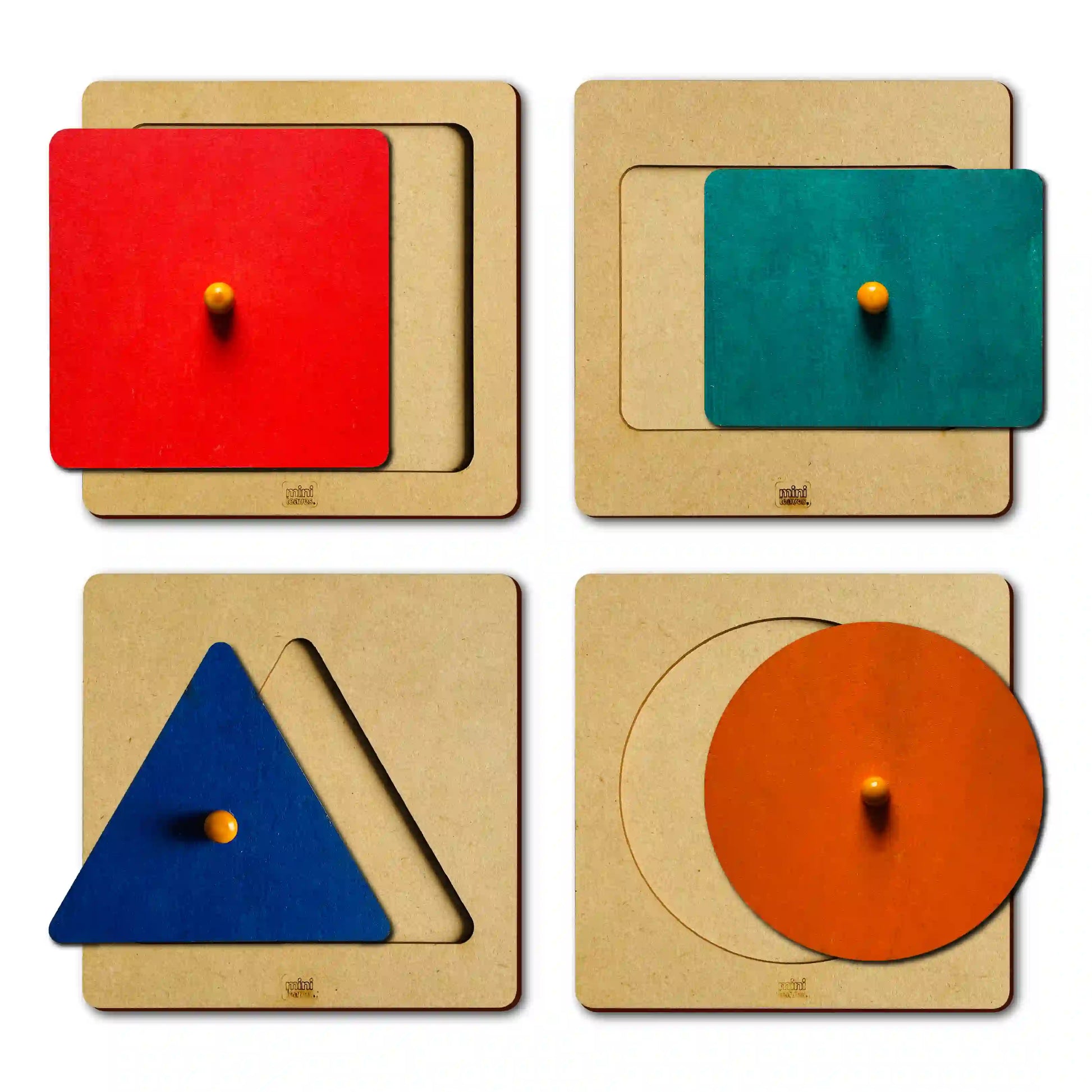 Montessori Multiple Shape Pegged Board 1+ Years - Mini Leaves