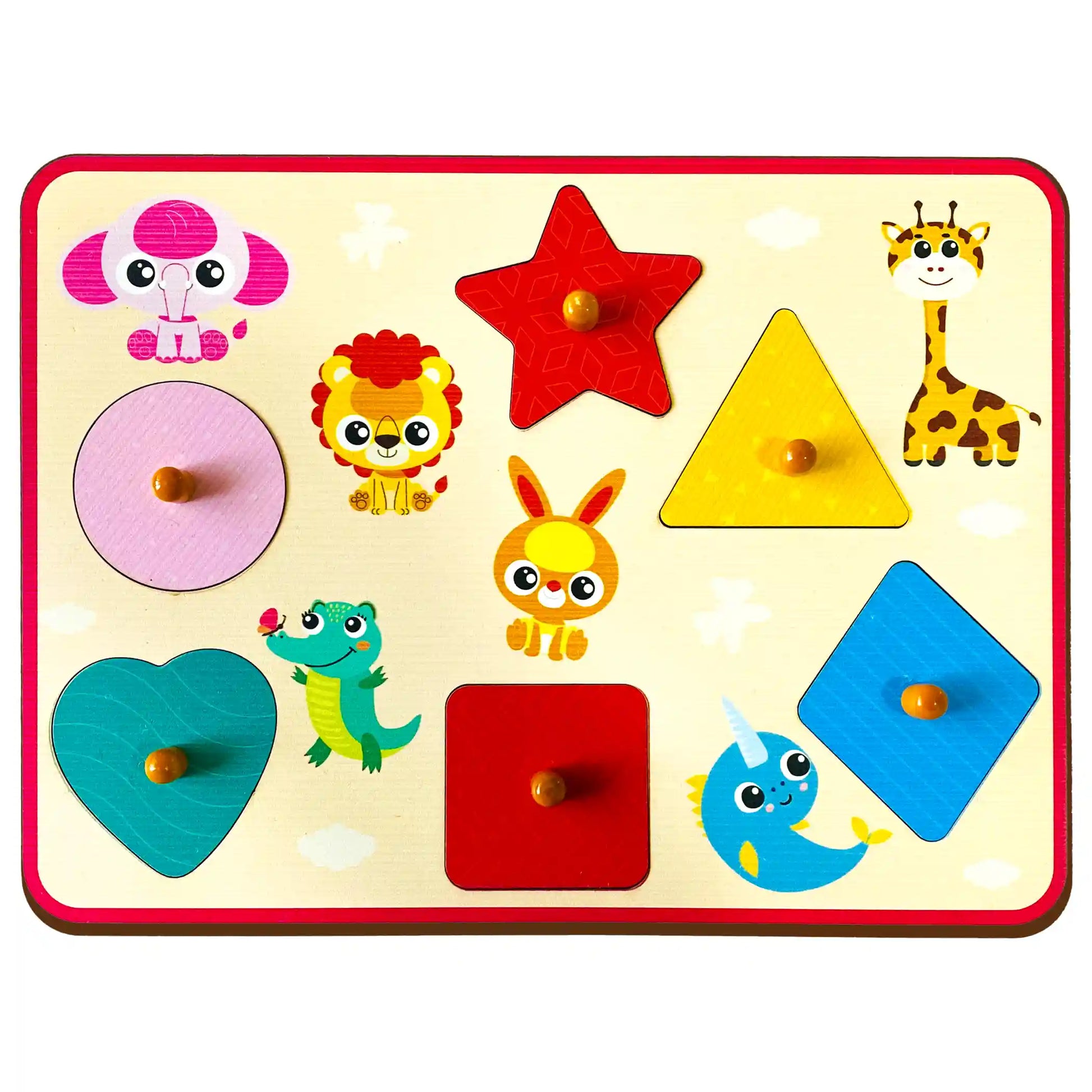 Hide n See Shapes Knob Puzzle 1+ Years - Mini Leaves