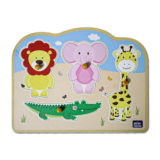 Jungle Animal with Jumbo Knob 1+ Years - Mini Leaves