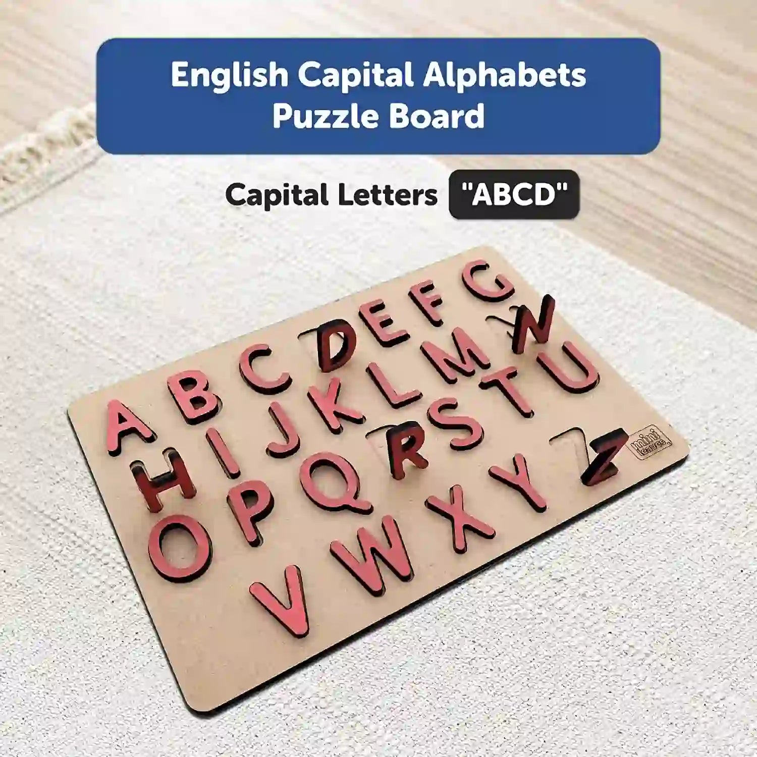 Capital Alphabets Letters Learning Board 3+ Years - Mini Leaves