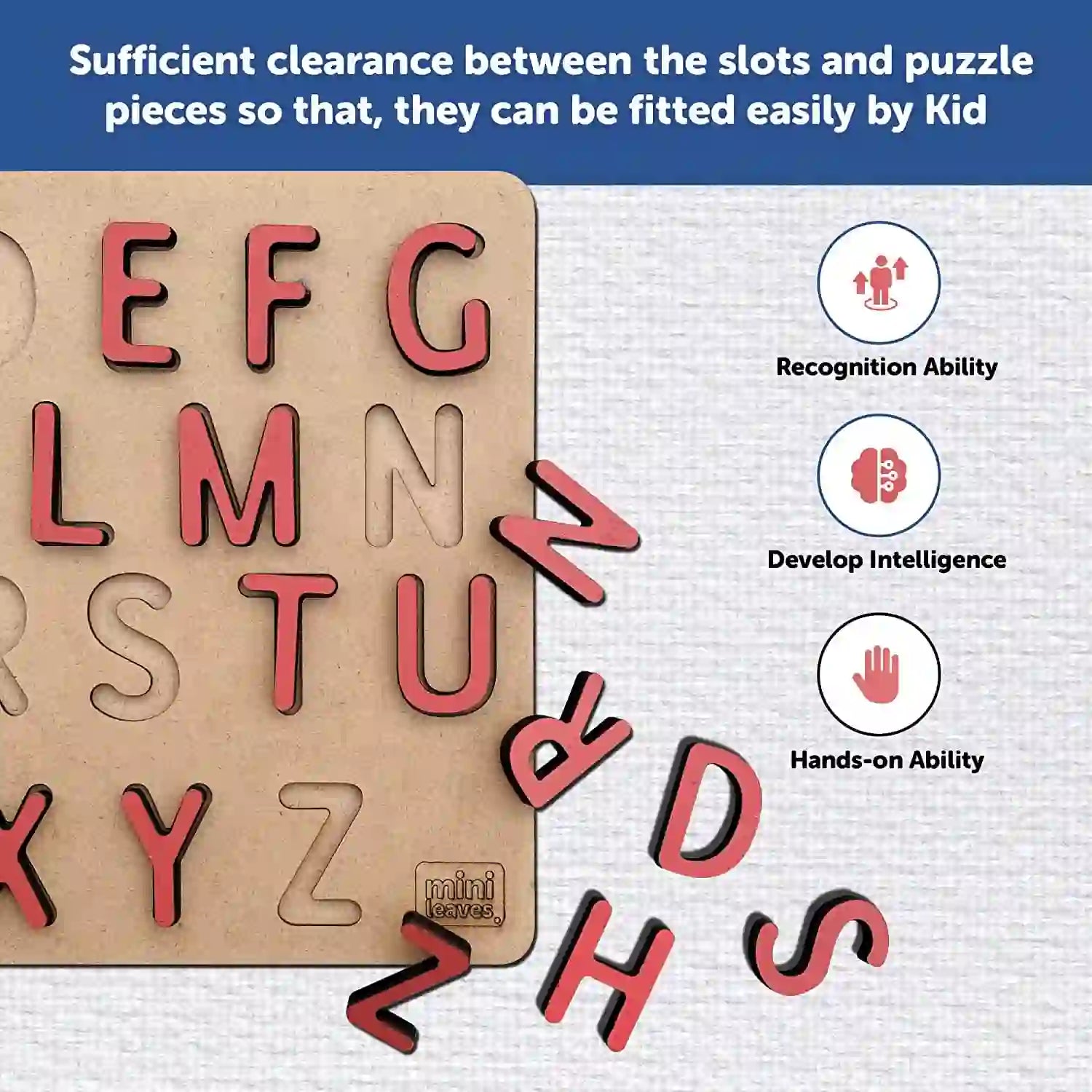 Capital Alphabets Letters Learning Board 3+ Years - Mini Leaves