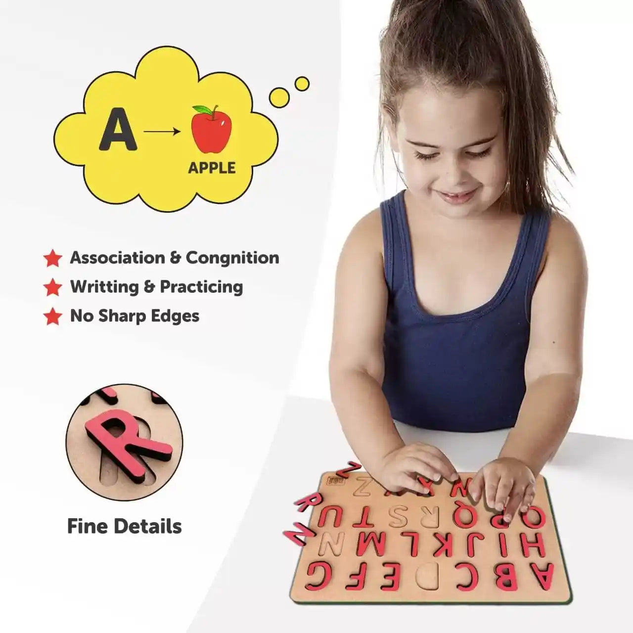 Capital Alphabets Letters Learning Board 3+ Years - Mini Leaves