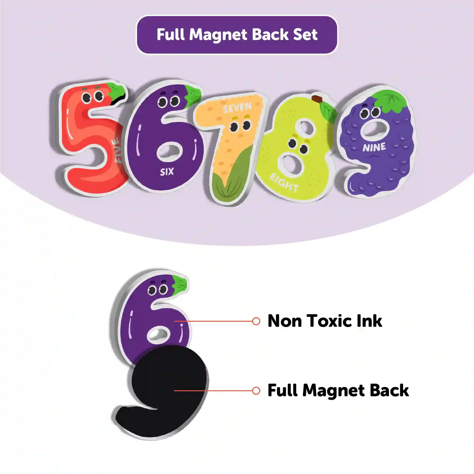 0 to 9 Numbers Fridge Magnets 2+ Years - Mini Leaves