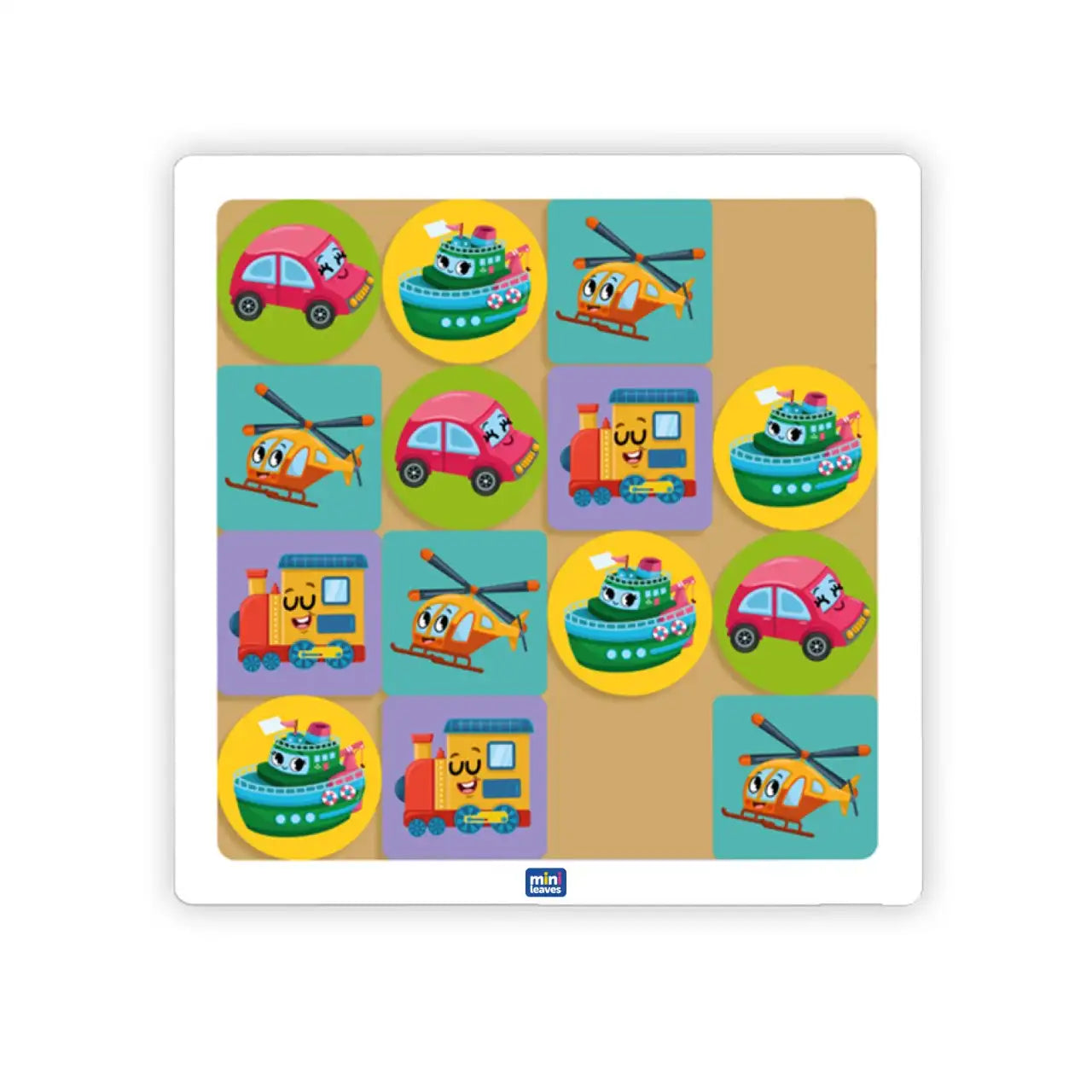 Transport Wooden Sudoku Board Game - Mini Leaves
