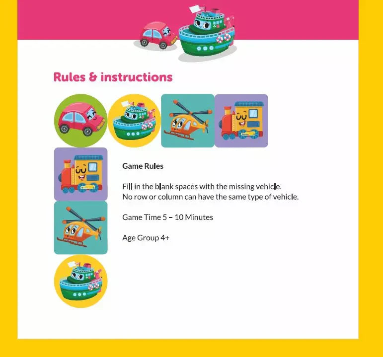 Transport Wooden Sudoku Board Game - Mini Leaves