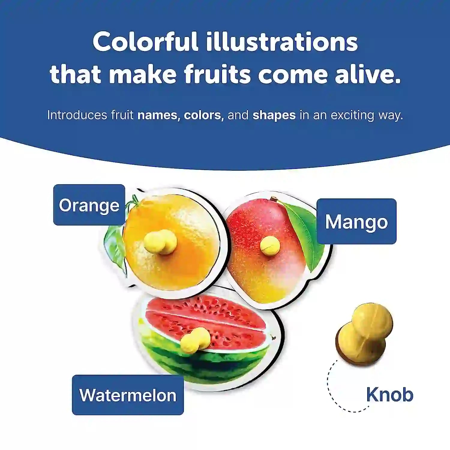 Fruits Peg and Knob Puzzle 2+ Years - Mini Leaves