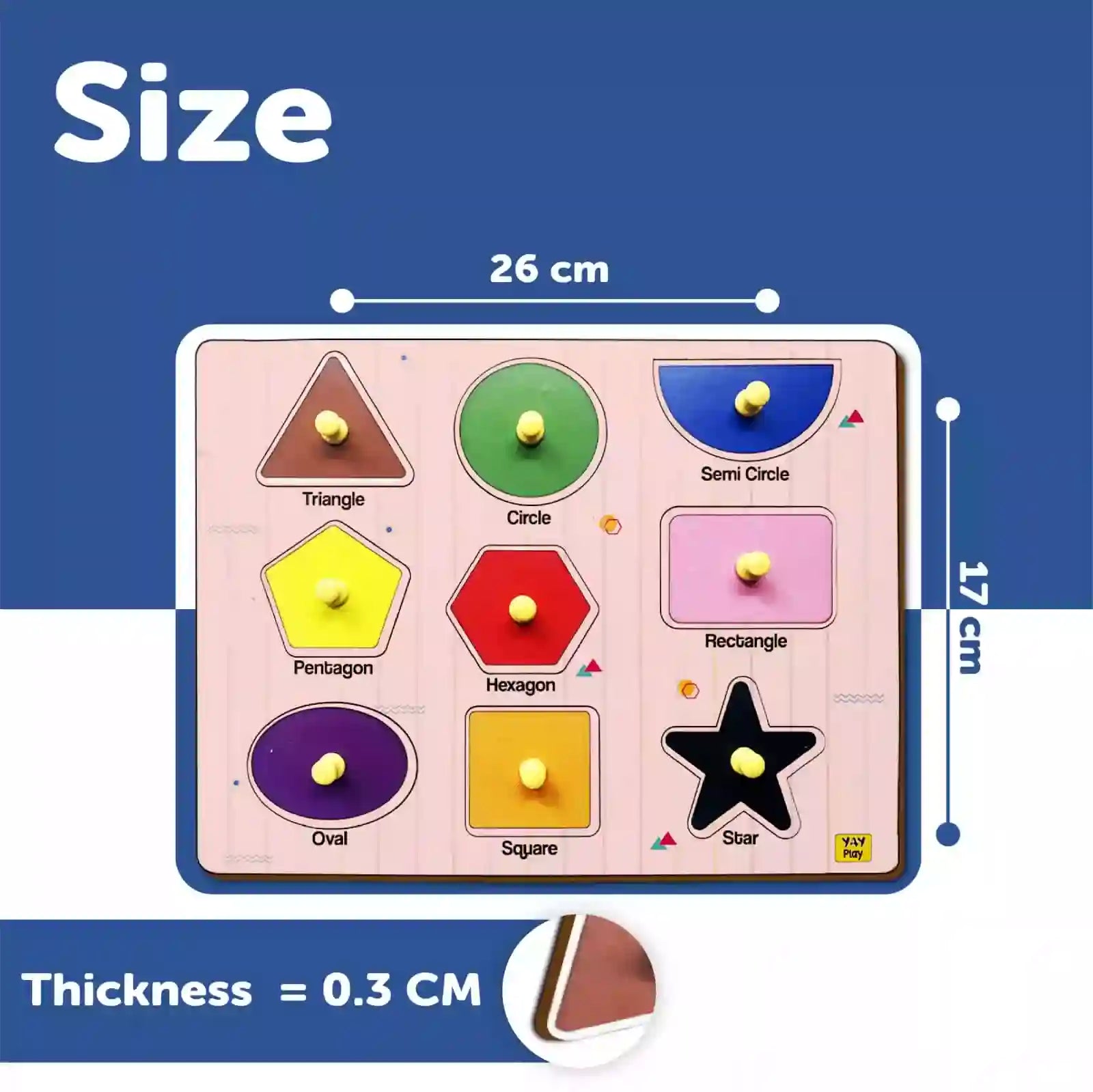 Geometric Shapes Plastic Pegboard - Mini Leaves