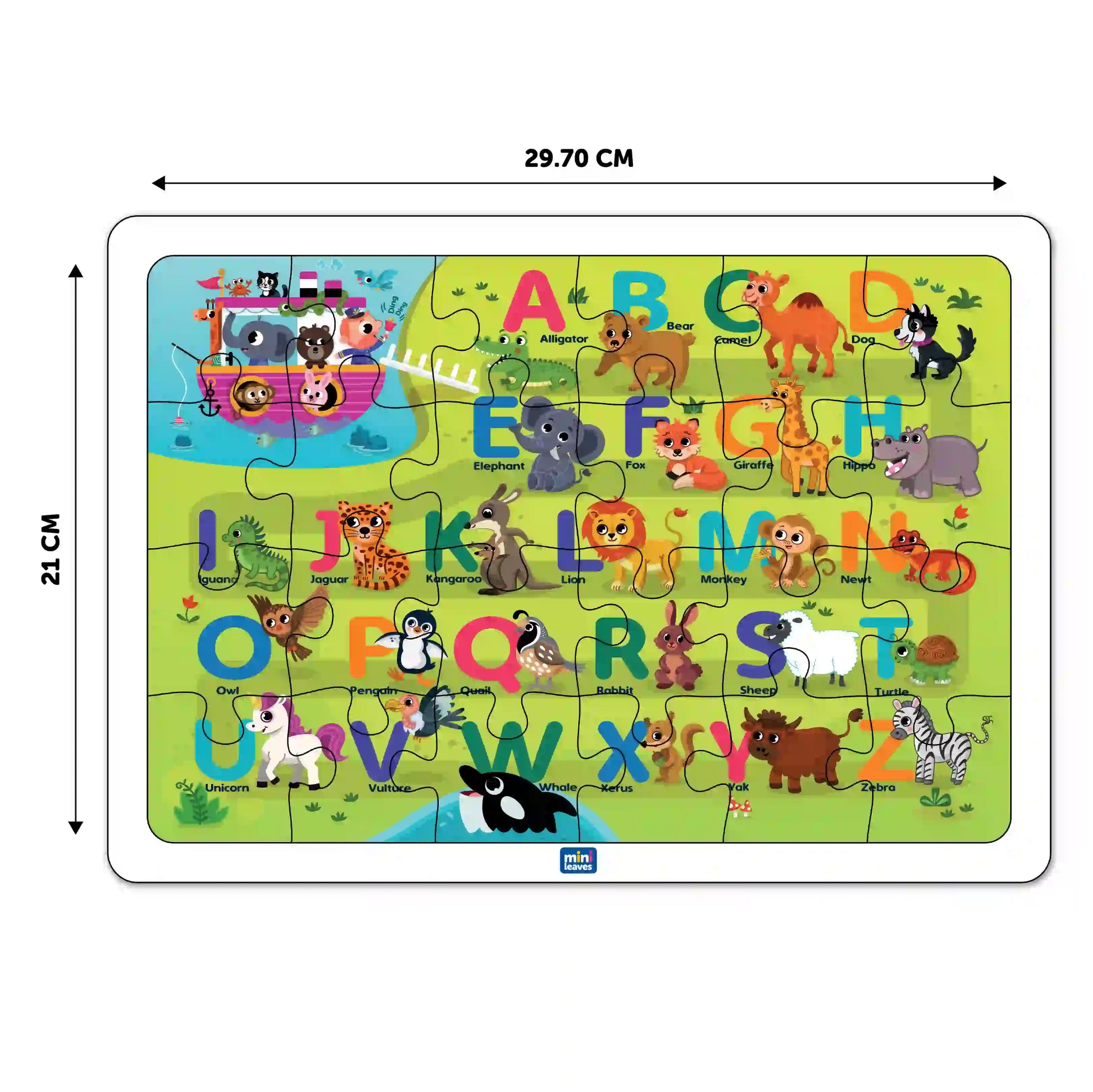 Alphabets Voyage 24 Pieces Puzzle 3+ Years - Mini Leaves