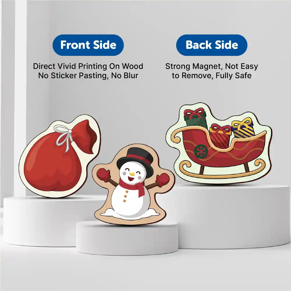 Christmas Santa Claus Wooden Fridge Magnets 3+ Years