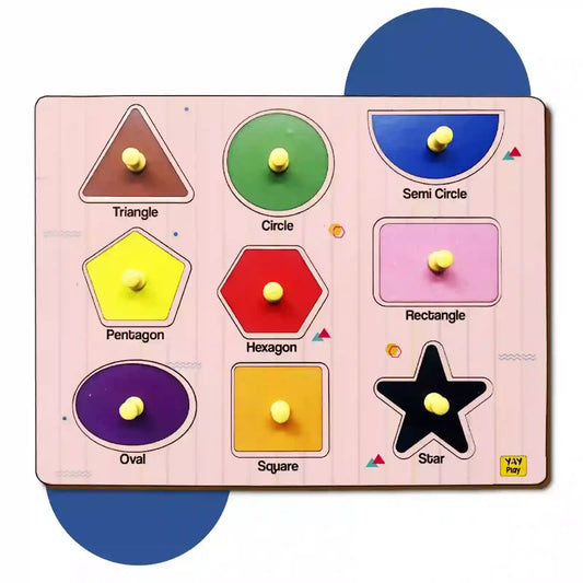 Geometric Shapes Plastic Pegboard - Mini Leaves