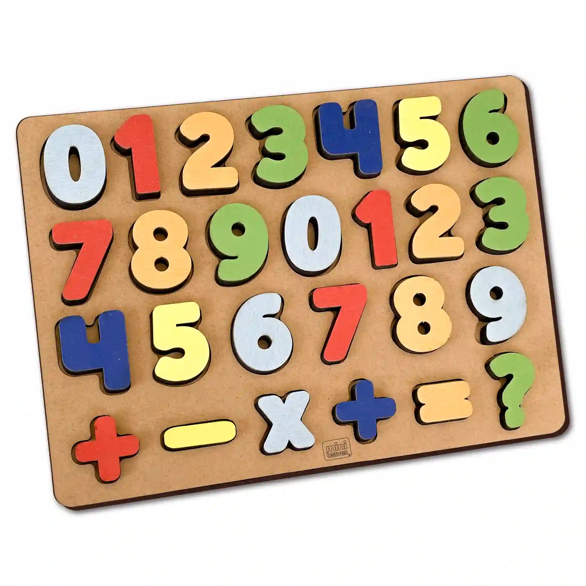 123 Wooden Chunky Number Board 2+ Years - Mini Leaves