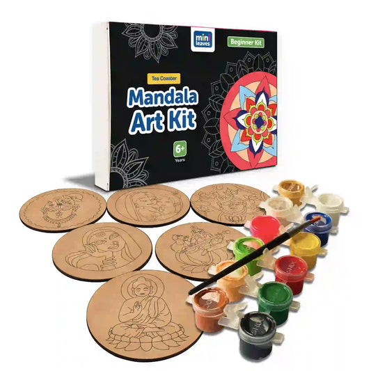Mandala Tea Coasters Art and Craft Kit 6+ Years- Beginner