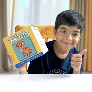 4 Pieces Wooden Puzzles