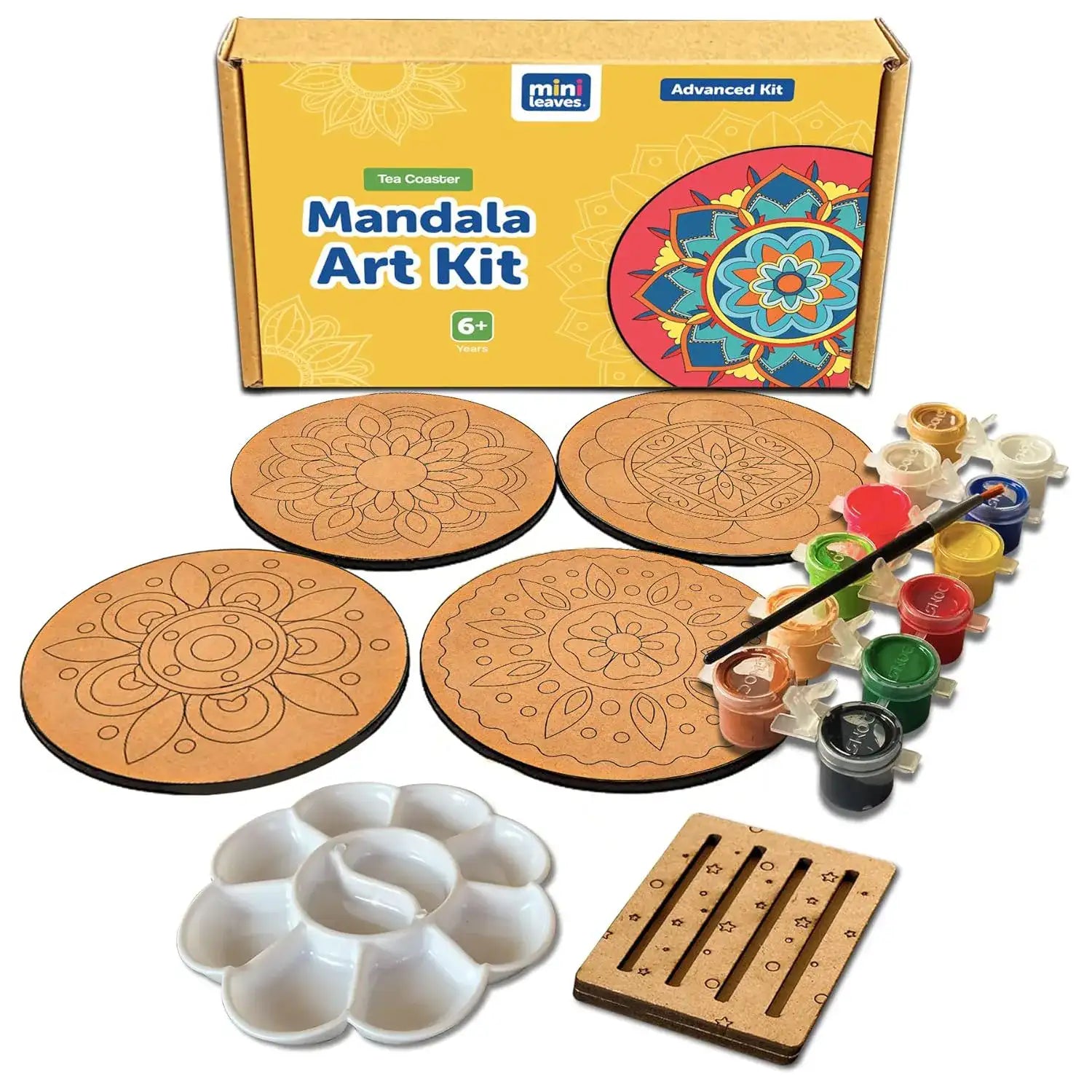 Mandala Tea Coaster Art and Craft Kit- Advanced Level 6+