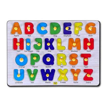 Capital Letter Peg and Knob Board 2+ Years - Mini Leaves