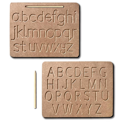 Capital and Small Double Sided Wooden Tracing Board for Kids 3+