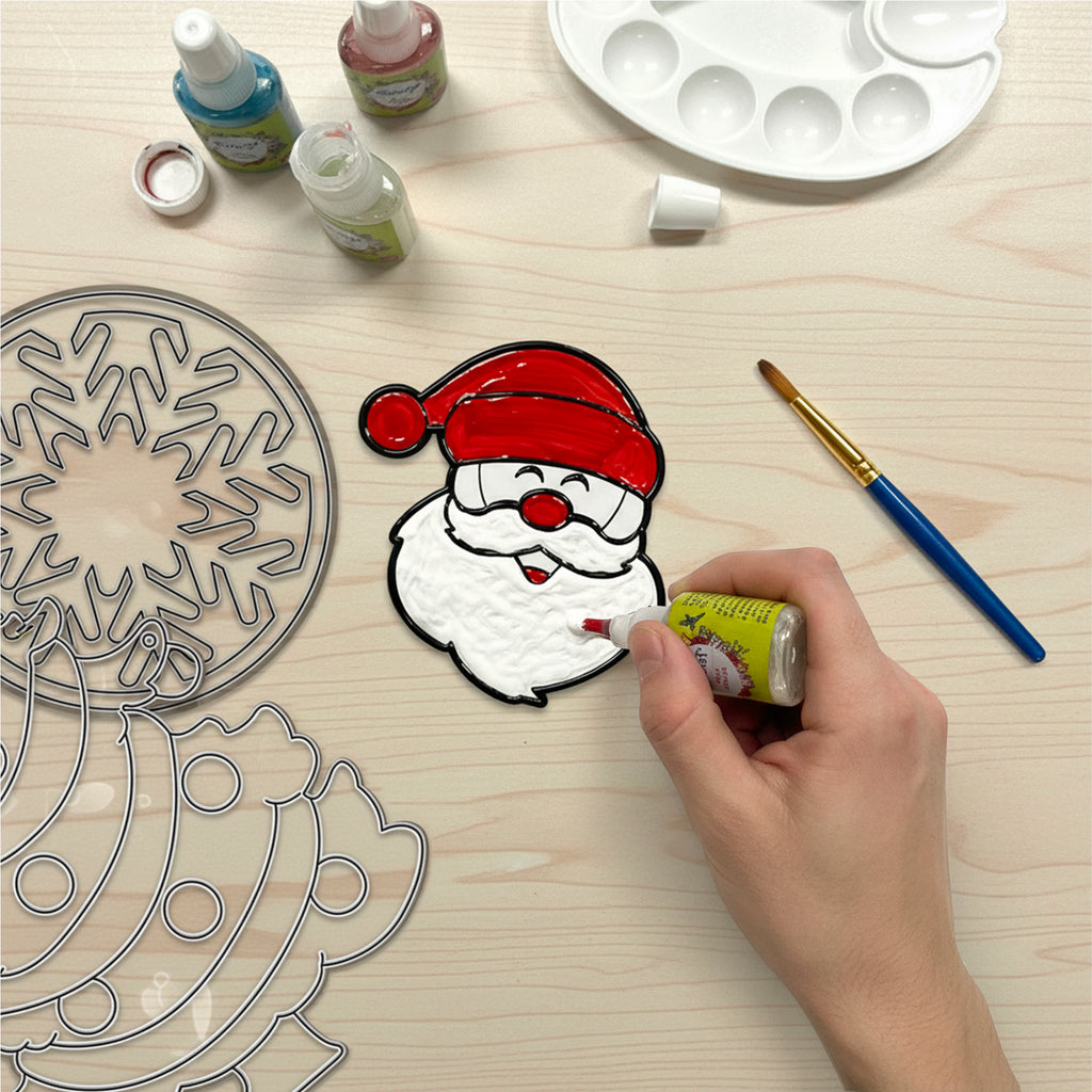 Mini Leaves Christmas Glass Painting Kit – Creative Art Set