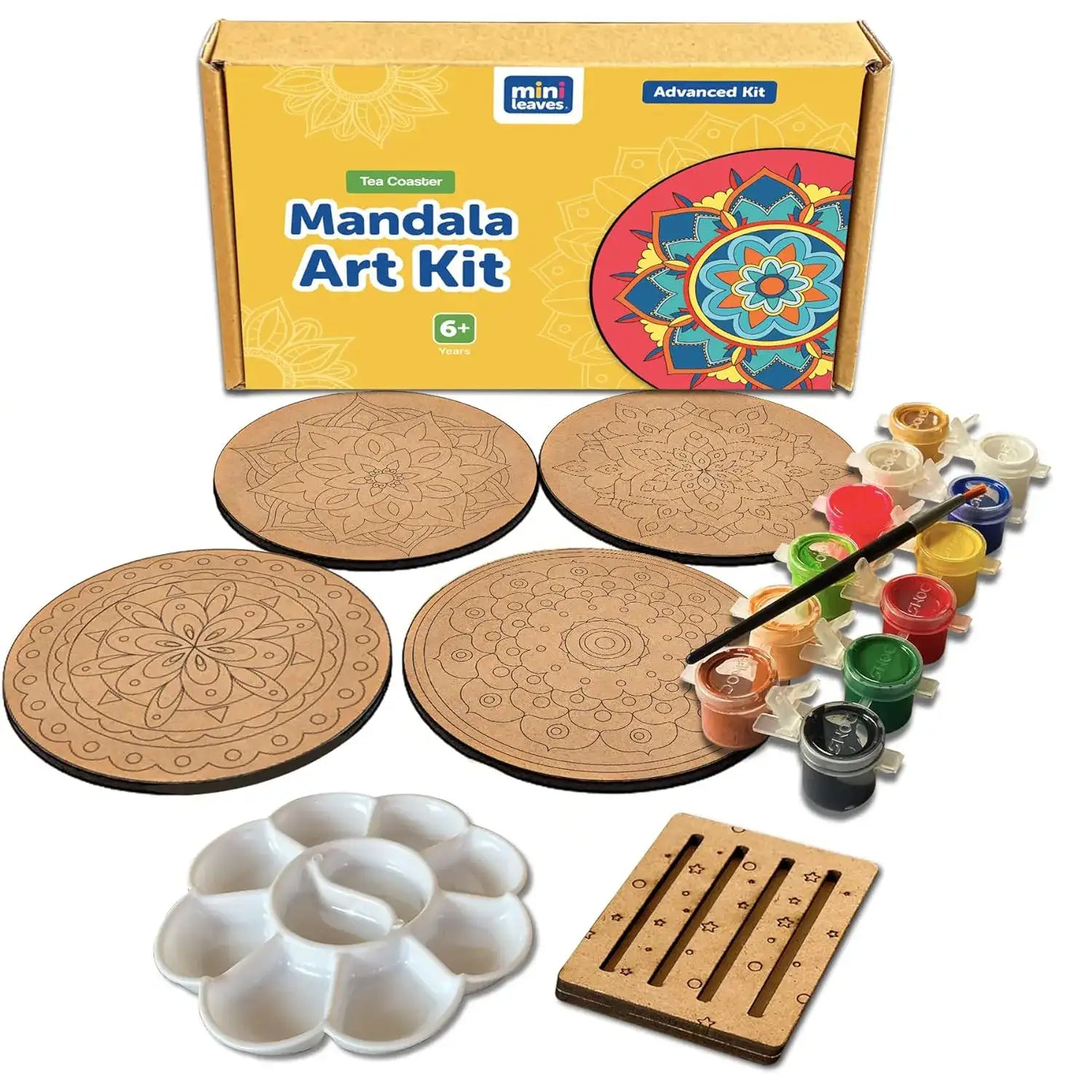 Advanced Wooden Mandala Painting Art & Craft Kit