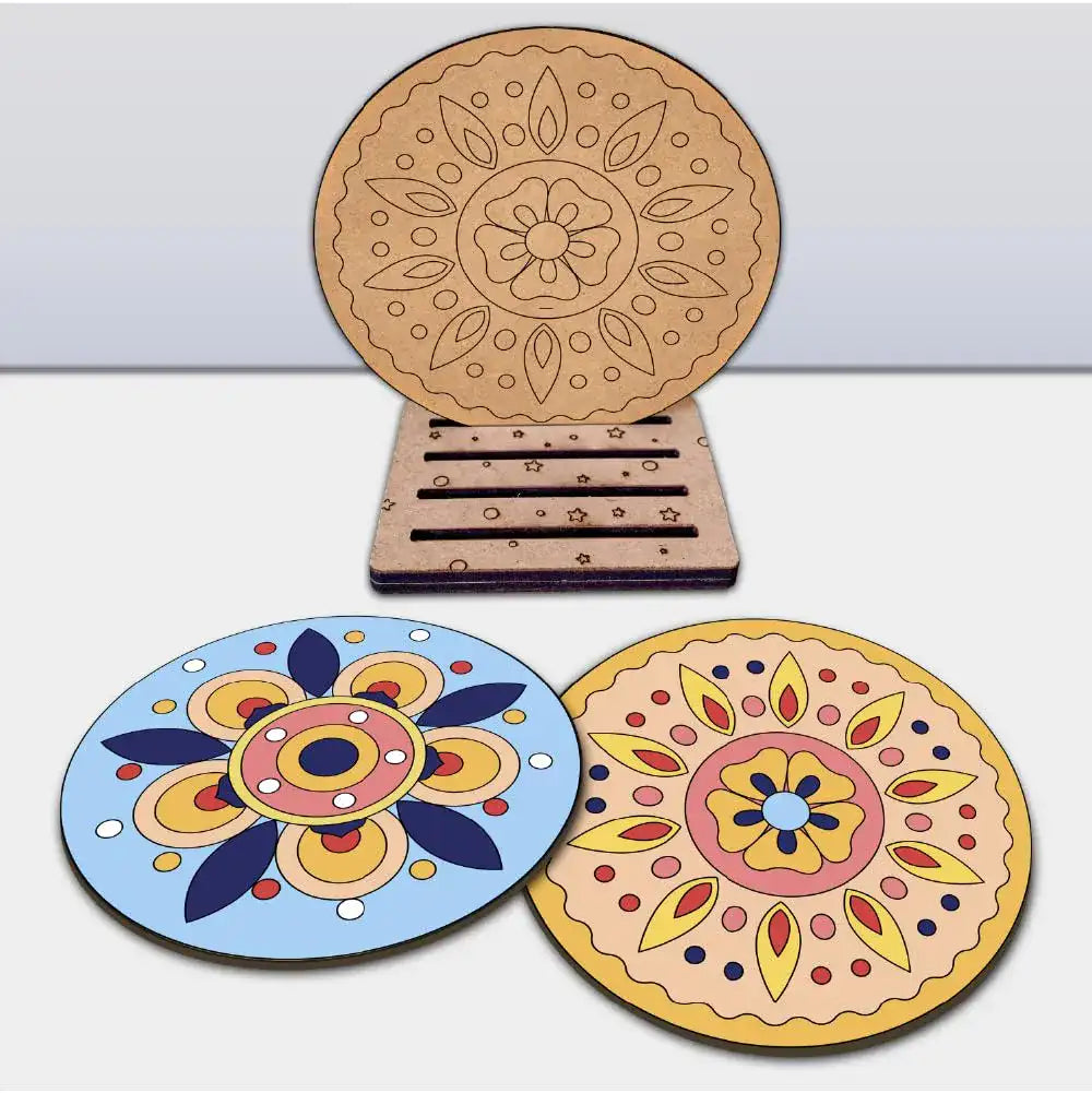 Mandala Tea Coaster Art and Craft Kit- Advanced Level 6+